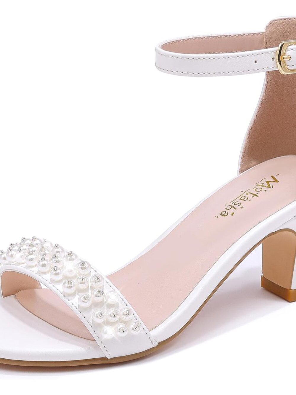 Girls Heel Sandals Girl Dress Shoes Open Toe Ankle Strap High Heels Pump Sandals